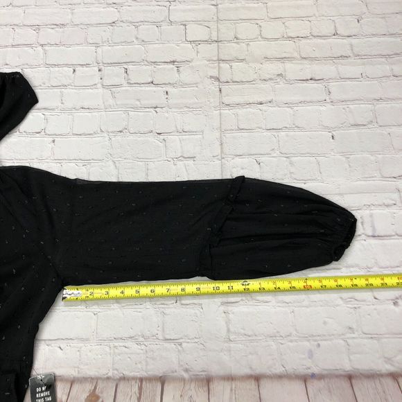 NWT Express Textured Clip Dot Tiered Trapeze Dress Size Small Black B247 -23 - Picture 16 of 16